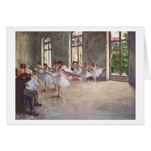 Cartão Edgar Degas | o ensaio do balé (Frente horizontal)