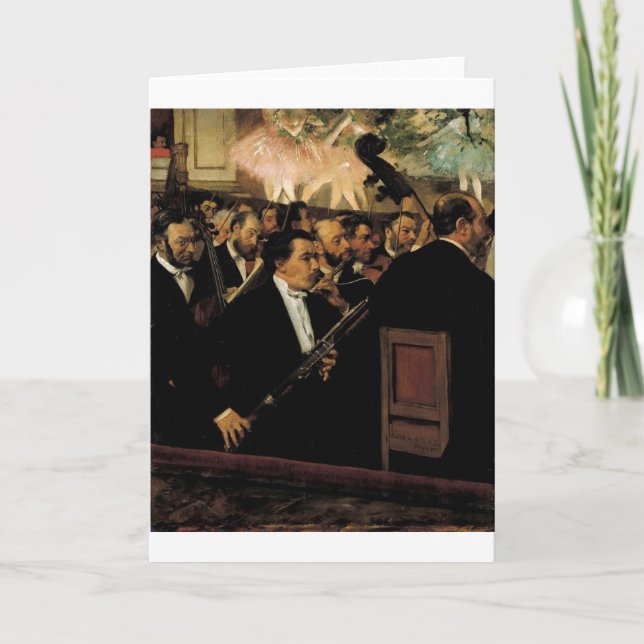 Cartão Edgar Degas - Orcchestra do clarinete 1870 da (Frente)