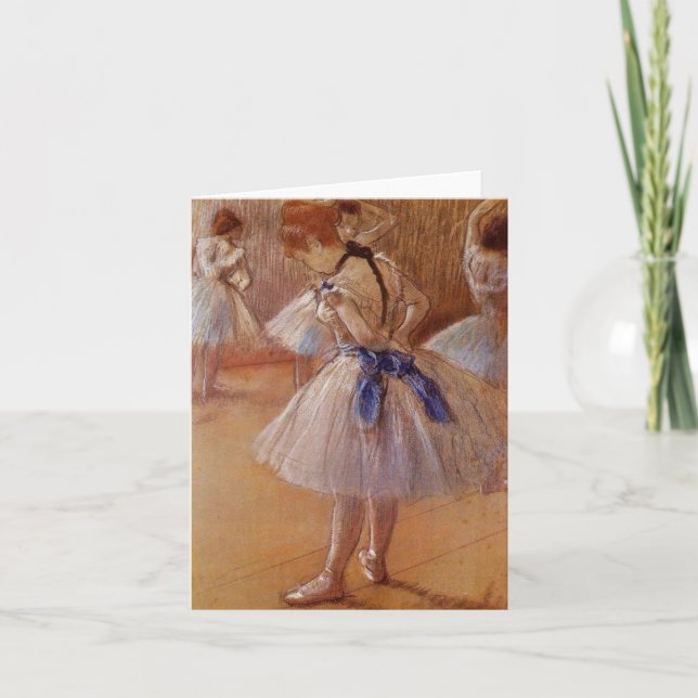 Cartão Edgar Degas "The Dance Studio"  BLANK Note Card (Frente)