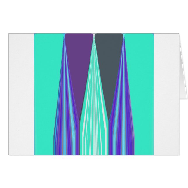 Cartão Edgy Blue art (Frente Horizontal)