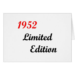 Cartão Edição 1952 limitada