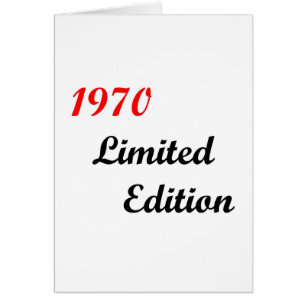 Cartão Edição 1970 limitada