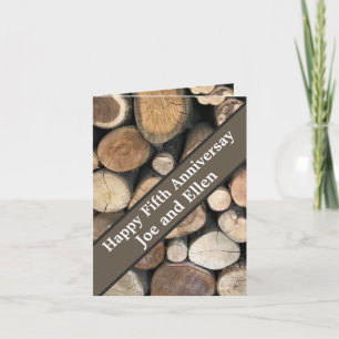 Cartão Edição do Quinto Aniversário de Casamento