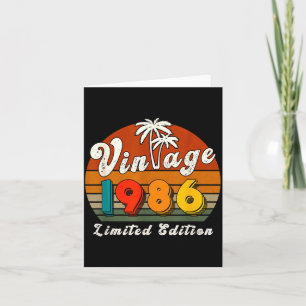 Cartão Edição Limitada Vintage 1986 40 Anos de Aniversári