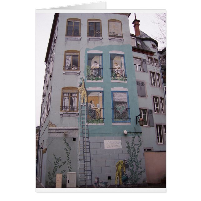 Cartão Edifício de pintura de prédio (Frente)