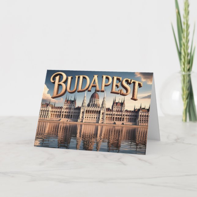 Cartão Edifício do Parlamento Húngaro em Budapeste (Frente)