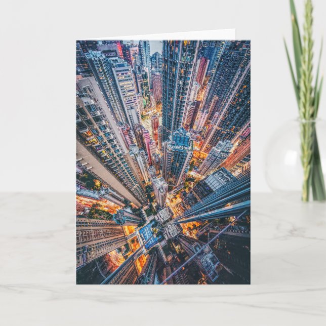 Cartão Edifícios de Cidade Brilhante (Frente)