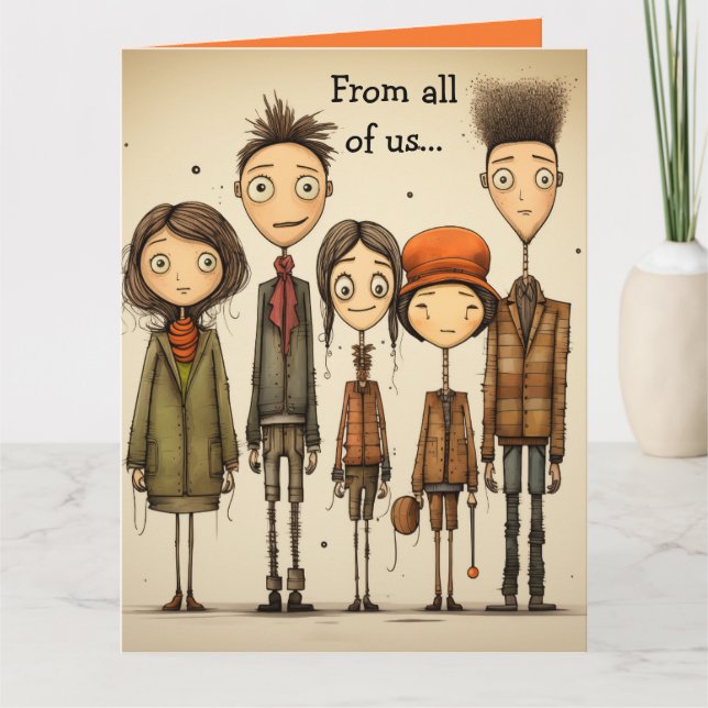 Cartão Editable Friends Coworkers Goodbye and Good Luck (Frente)