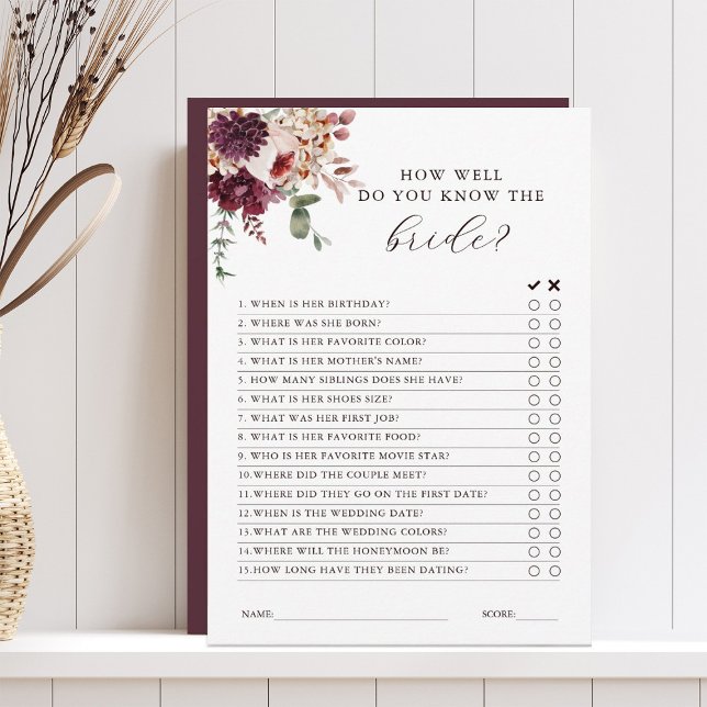 Cartão Editável de Chá de panela Floral do Autumn  (Criador carregado)