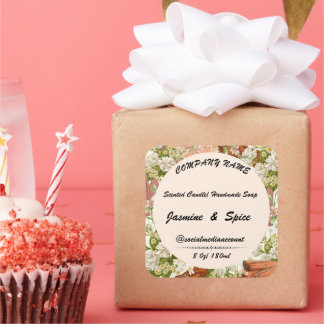 Cartão editável de etiqueta de sabão de vela de pr