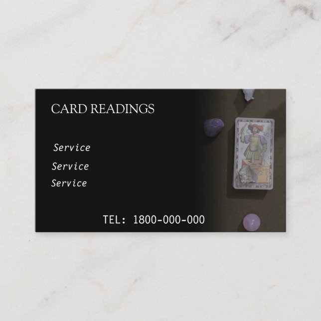 CARTÃO EDITÁVEL DE LEITURA DE DESTINO (Frente)