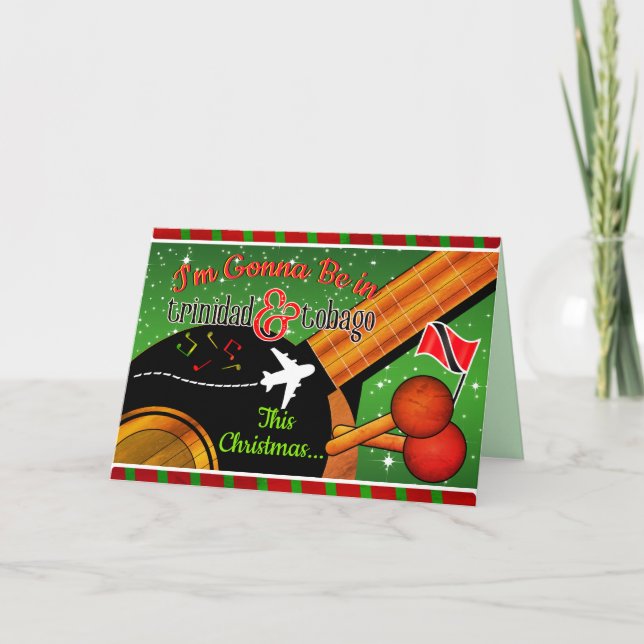 Cartão Editável - Estou prestes a estar em Trinidad e Tob (Frente)