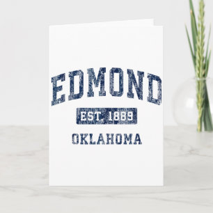 Cartão Edmond Oklahoma Ok Vintage Estabelecido Desenho Es