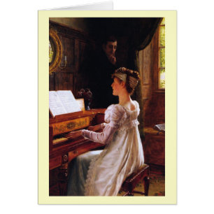 Cartão Edmund Blair Leighton, arte do Victorian do corte