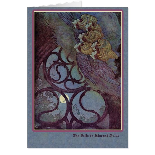 Cartão Edmund Dulac ilustra Edgar Allan Poe (Frente)