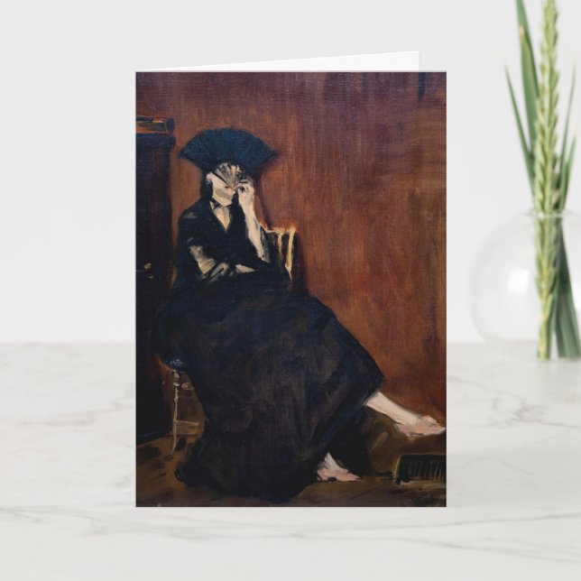 Cartão Edouard Manet - Berthe Morisot com um ventilador (Frente)