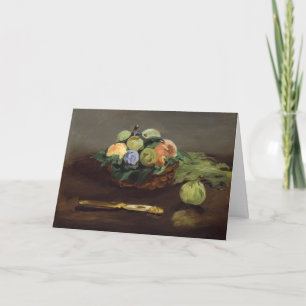 Cartão Edouard Manet - Cesto de Frutas