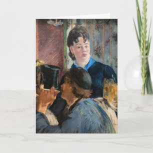Cartão Edouard Manet - Garçonete Servindo Cerveja