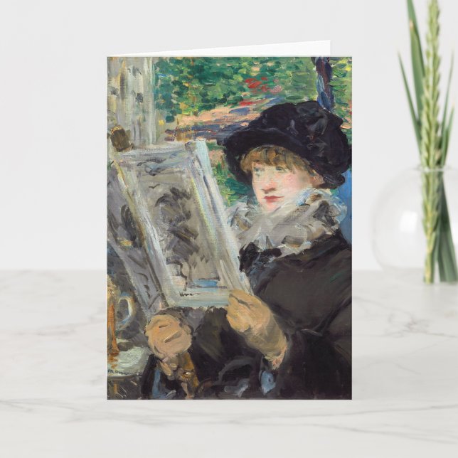 Cartão Edouard Manet - Mulher Lendo (Frente)