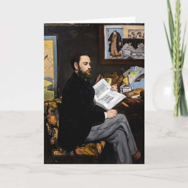 Cartão Edouard Manet - Retrato de Emile Zola (Frente)