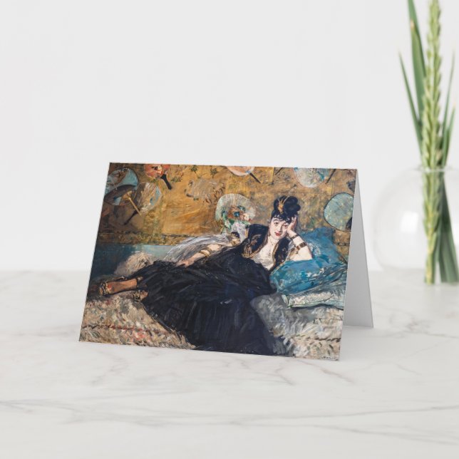 Cartão Edouard Manet - Senhora com ventiladores (Frente)