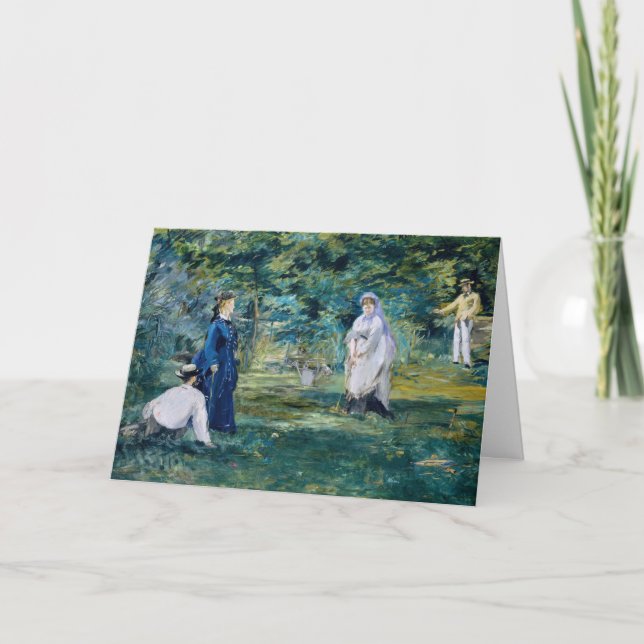 Cartão Edouard Manet - Uma Partida de Croquet (Frente)