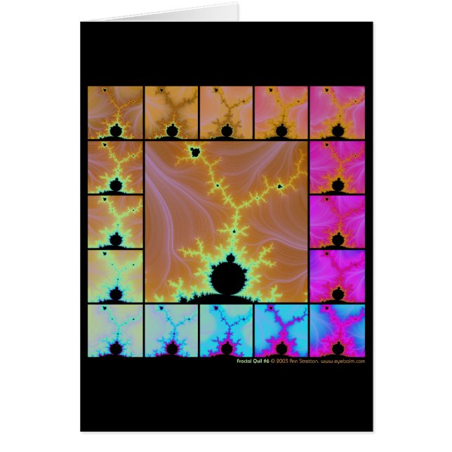 Cartão Edredão #6 do Fractal (Frente)