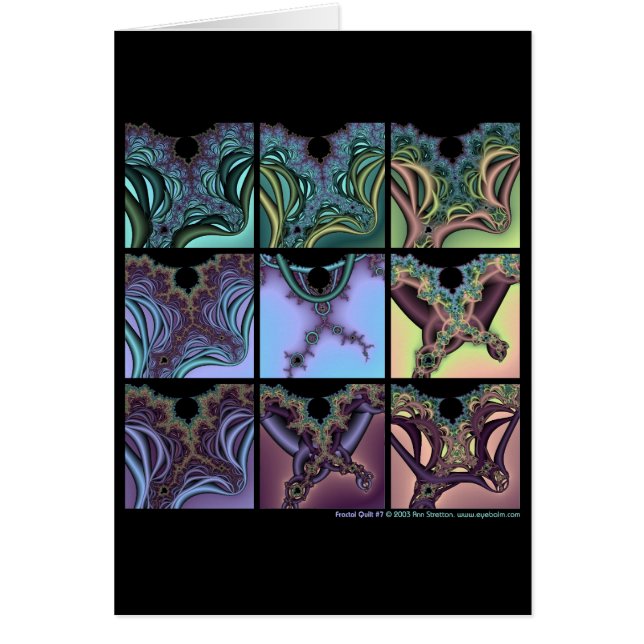 Cartão Edredão #7 do Fractal (Frente)