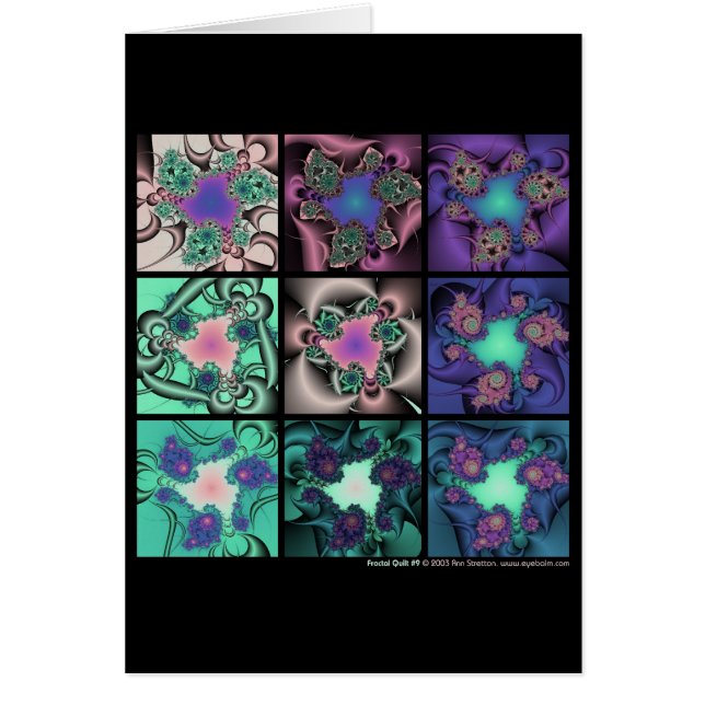 Cartão Edredão #9 do Fractal (Frente)