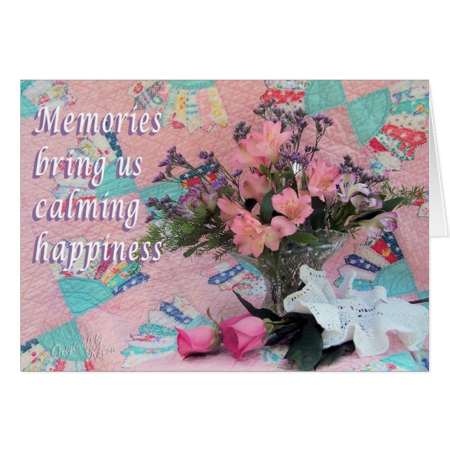 Cartão Edredão das memórias (Frente Horizontal)