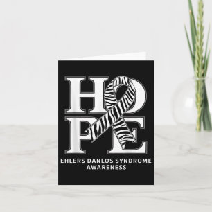 Cartão Eds Hope Zebra Ribbon Ehlers Danlos Sindroma Conhe