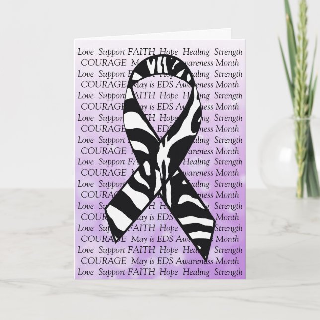Cartão EDS Support Friendship Encouragement  Ribbon Card (Frente)