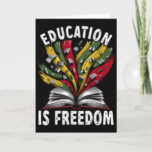 Cartão Educação de História Negra É Livros de Liberdade H