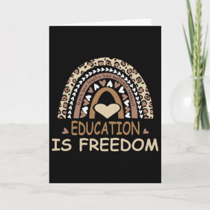 Cartão Educação É Liberdade História Negra Afro-Americana