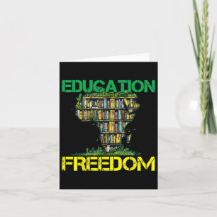 Cartão Educação é Liberdade História Negra Mês Africano T