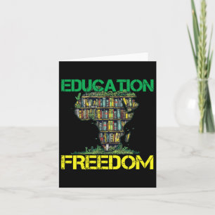 Cartão Educação é Liberdade História Negra Mês Africano T