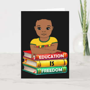 Cartão Educação É Liberdade Mês da História Afro-American