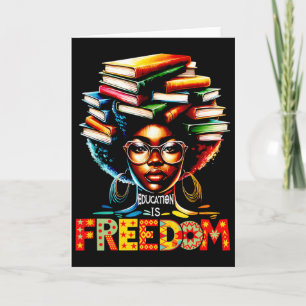 Cartão Educação É Liberdade Professor Negro Livros Histór