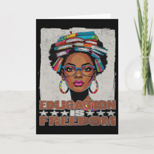 Cartão Educação É Liberdade Professor Negro Livros Negro