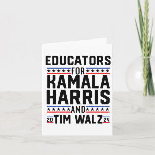 Cartão Educadores Para Kamala Harris E Tim Wheimer 2024