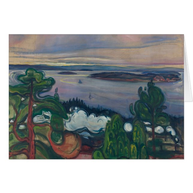 Cartão Edvard Munch - Comboio Fumado (Frente Horizontal)