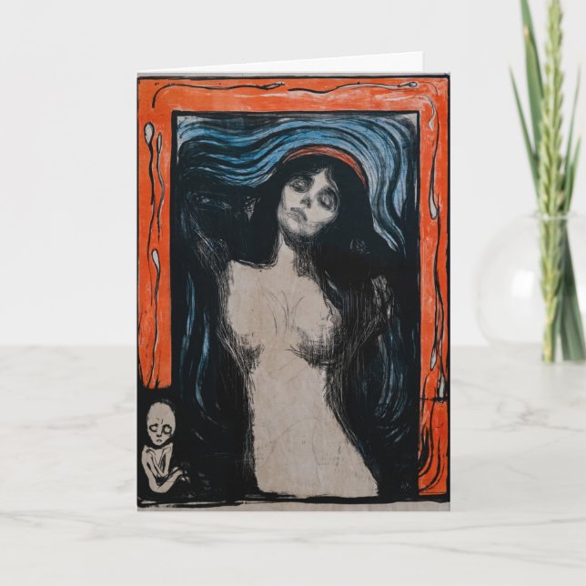 Cartão Edvard Munch - Madona Litografia (Frente)