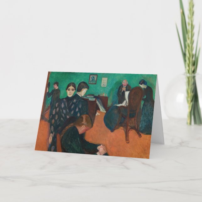 Cartão Edvard Munch - Morte na enfermaria v1 (Frente)