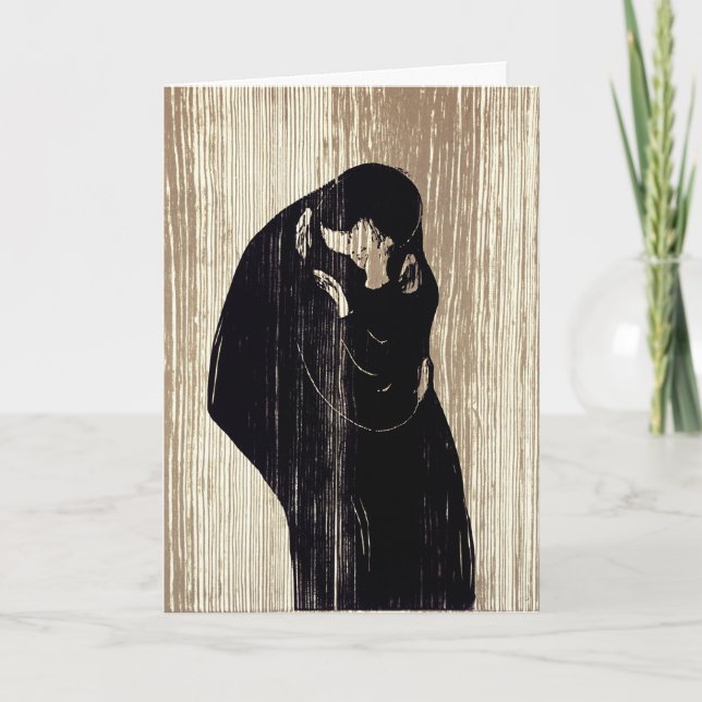 Cartão Edvard Munch - O Beijo IV (Frente)