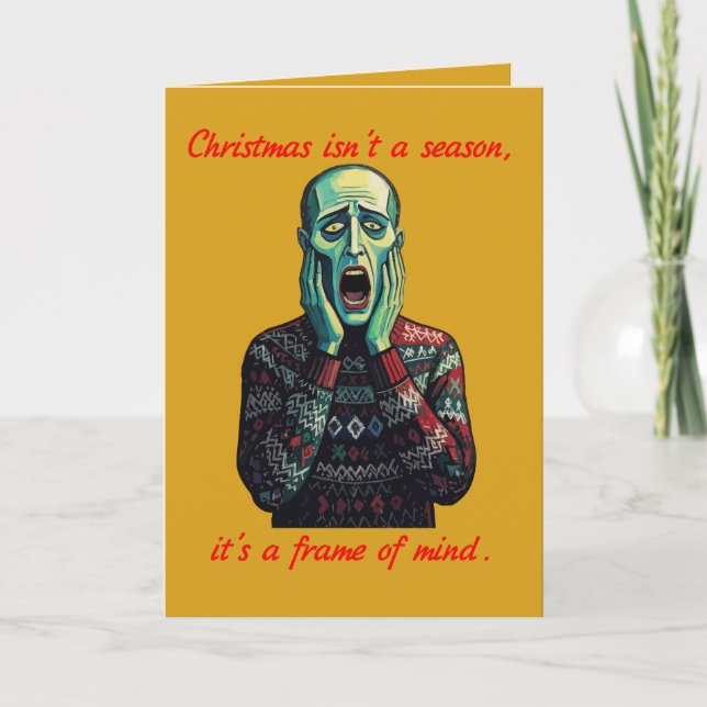 Cartão Edvard Munch O Natal Não É Uma Estação (Frente)