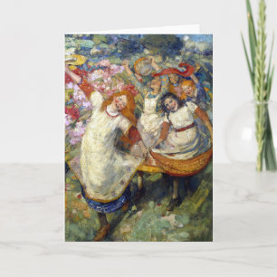 Cartão Edward Atkinson Hornel - A dança da Primavera