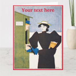 Cartão Edward Penfield Folheto de Saudação