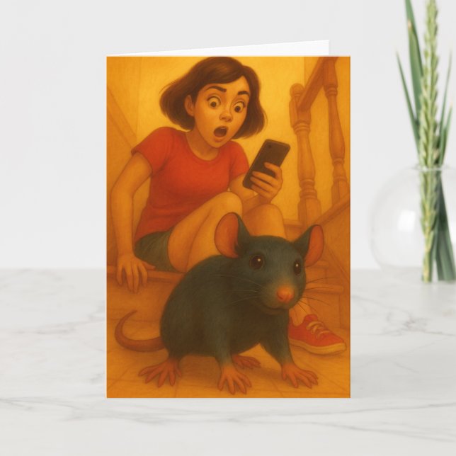 Cartão Eek a mouse  (Frente)