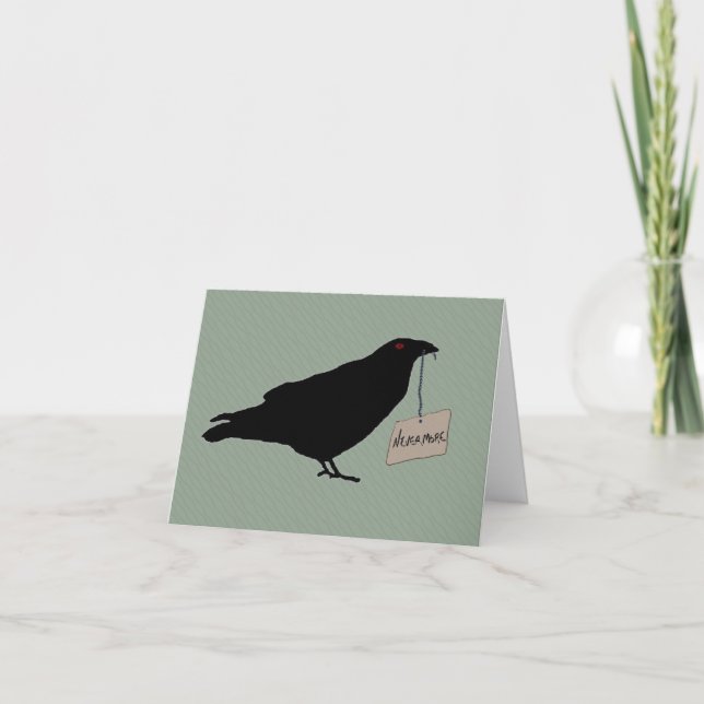 Cartão Eerie Raven Note Card (Frente)