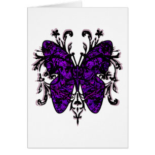 Cartão Efeito de borboleta (roxo)